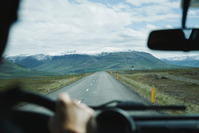 Conduciendo en la montaña