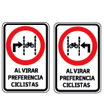 preferencia ciclistas al virar izquierda derecha